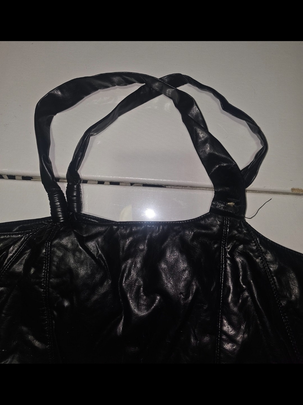 PLAYBOY Black Shoulder Tote with Pink Leopard Accent - Picture 9 of 16